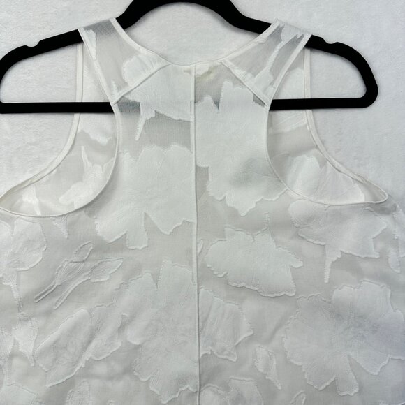 Rag & Bone Womens Crop Tank Top Sheer White XS Embroidered Floral Augusta Boho - Picture 10 of 11